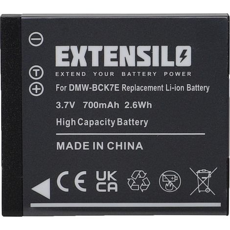EXTENSILO Akku kompatibel mit Panasonic Lumix DMC-FH25, DMC-FH2, DMC-FH25S, DMC-FH25H, DMC-FH25A, DMC-FH25R, DMC-FH25K Kamera (700 mAh, 3,7 V, Li-Ion) (1/4)