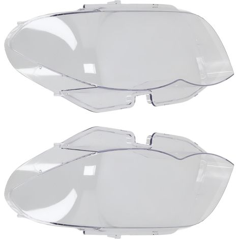 A Pair Headlight Lens Cover for BMW X5 E53 2004-2006 63117166804 63117166818 (1/3)