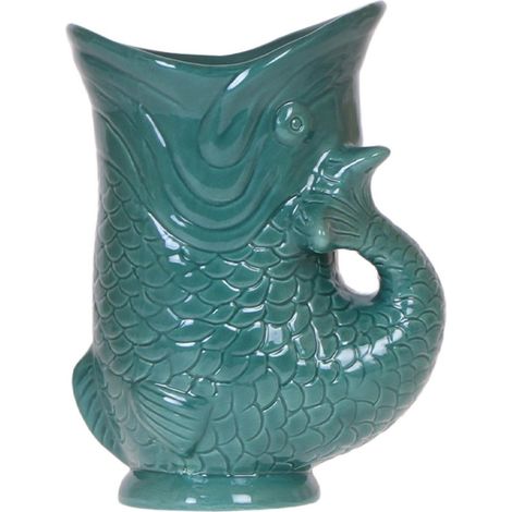 Poisson Décoratif Vert - Figurine d'Ornement pour Maison- Ø 9 cm - PANGIVO