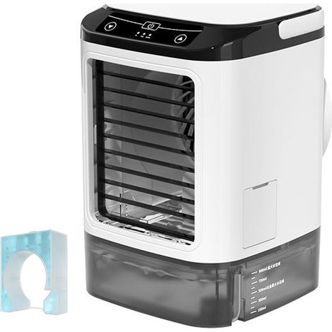 ventilador de escritorio USB, compacto, con función de nebulización y oscilante, ideal para oficina o dormitorio. (1/5)