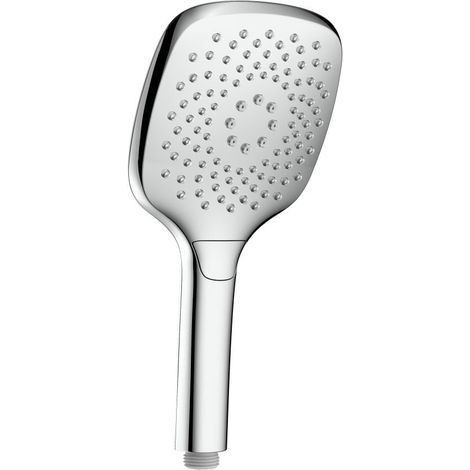 Primaster Handbrause 3 Strahlarten Water Flow quadratisch chrom mit Wasserspareinsatz Handbrause (1/2)
