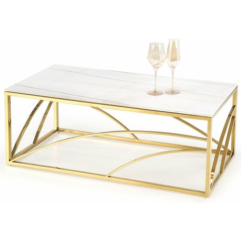 Mesa de centro Houston 1615 , 45x60x120cm, Diámetro: 0, Piedra sinterizada, Angular (1/2)