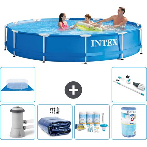 Intex Piscina con struttura Rotonda - 366x76 cm - 8-pezzi  S31775