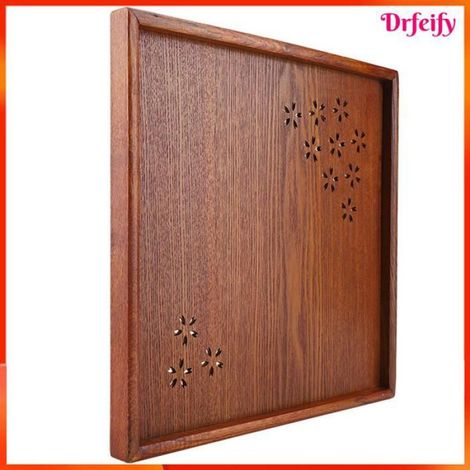 Plateau de service - - Traditionnel - Bois massif - Bords surélevés - Carré 34×34/30×30/18×18 (1/5)