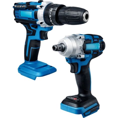 Trapano Avvitatore + Avvitatore Impulsi con Valigetta e Kit Punte Set Completo per Professionisti e Fai-da-te