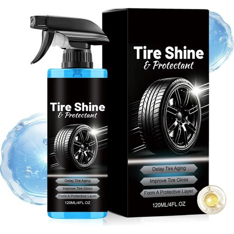 Lustrant Pour Pneus De Voiture Spray Rénovateur De Revêtement Roues 120 ml  Spray Detailing Pneus pour Camions SUV Camping-cars Berlines Vélos Motos Maison Garage Atelier Tout-terrain (1/5)
