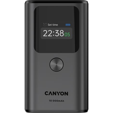 Batterie externe Canyon OnPower 130 TFT 10 000 mAh PD30W Graphite (1/4)