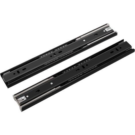 Lot de 2 glissières tiroir métalliques, silencieuses, à trois pour 8 (1/5)