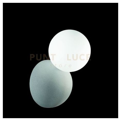 APPLIQUE ROCK CEMENTO CON VETRO BIANCO ATTACCO G9 1 LUCE H.14CM L.12CM