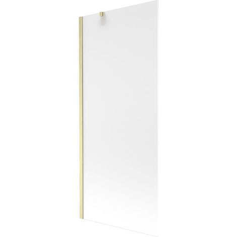 Mexen Next mampara de baño de 1 hoja 80 x 150 cm, escarcha, dorado cepillado - 895-080-000-00-30-55 (1/5)