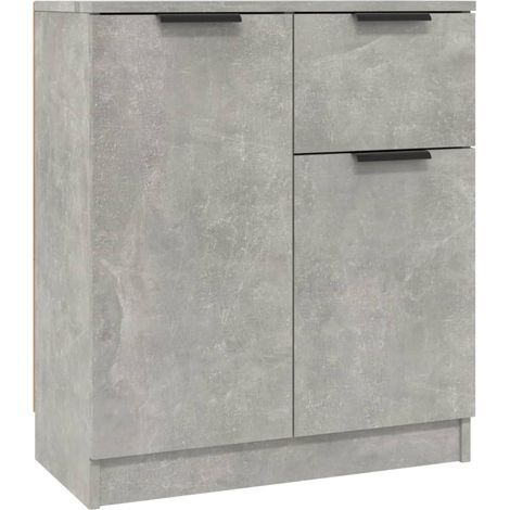 Buffet Commode Armoire Luxueux, pour Salon Chambre Entrée Cuisine, Gris béton 60x30x70 cm Bois d'ingénierie OIB9838E (1/5)