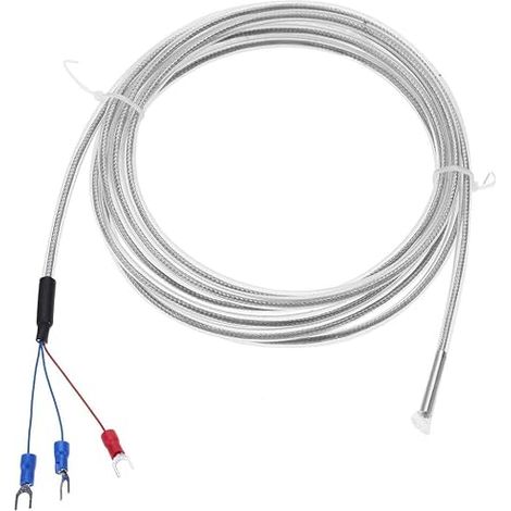 Sonde de Capteur de Câble à 3 Fils de Thermocouple PT100 5M Corrosion Etanche Résistant aux Alcalis 0-200 ℃ (1/5)