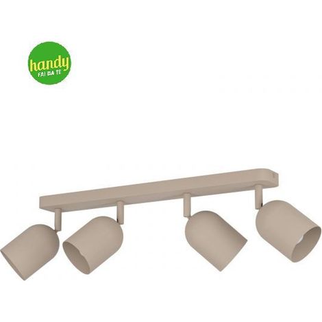 Faro da soffitto Eglo Tilston 4 luci E14 sabbia