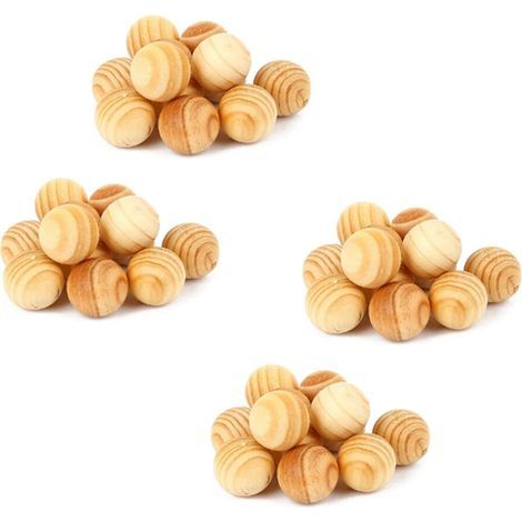 40X Boules de Mites en Bois de CèDre Naturel Lavande Camphre Répulsif Garde-Robe Tiroir à Vêtements (1/3)