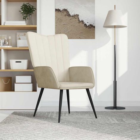 Relaxsessel Cremeweiß Samt
