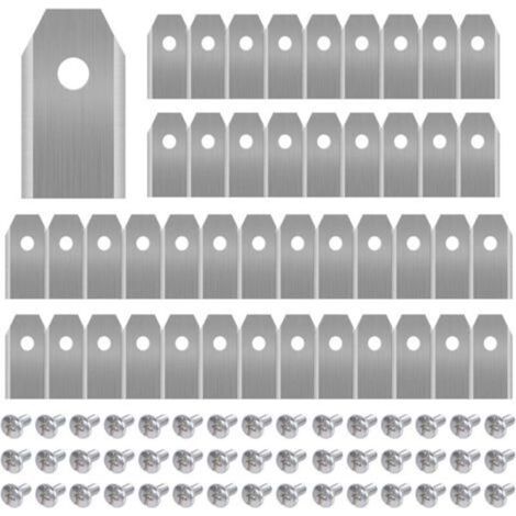 Pr 45 x Titanium Replacement Blades, Lawn Mower Blades for All Husqvarna Automower, Gardena, Yardforce Robotic Lawn Mowers, Heavy Duty (3g/0.75mm) with Screws (1/5)