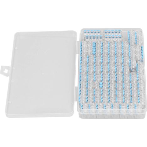 75-teiliges Hebelklemmen-Set für schnelle Kabelverbindungen, Sortiment mit Steckverbindern, blau (1/5)