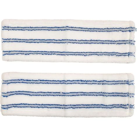 Set di 2 panni piatti in microfibra, dimensioni 44 cm x 14 cm, per mocio combinato professionale (1/4)