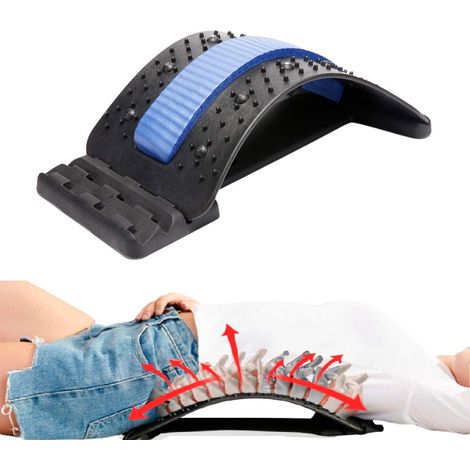 Support lombaire Back Stretcher avec points d'acupression magnétiques, massage pour soulager les douleurs lombaires, hernie discale, sciatique et scoliose. (1/5)