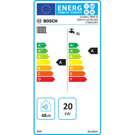BOSCH Condens Gas-Brennwert-Pluspaket Bopa PL GC78C-004, 7800i W, 20kW, Speicher 20L, C 33x, Schwarz (1/2)