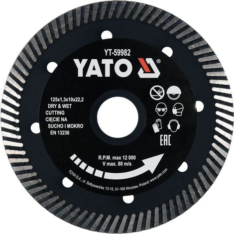 Diamanttrennscheibe Turbo Power Ø 115 125 230 mm Beton Granit Stein +Ø 125 mm (YT-59982) (1/3)