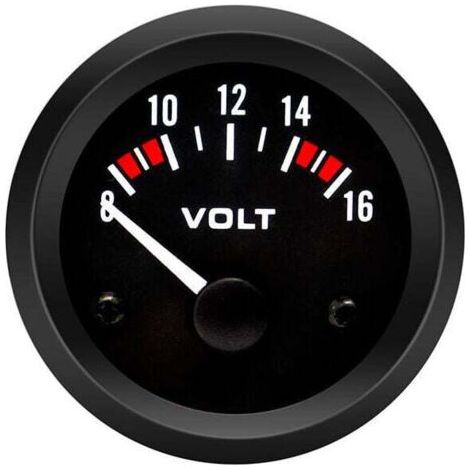 BUNTHAUS PA Voltmeter Voltmeter BX100007 52 mm/2 Zoll Voltmeteranzeige (8-16 V) Auto-Voltmeter + Gorgeri Universal-12-V-Voltmeter (1/4)