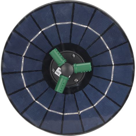 Pompe solaire flottante pour fontaine avec LED RGB, idéale pour bassins et aménagements extérieurs. (1/5)