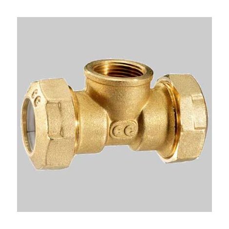 Raccordo Tee Femmina PE Anello Resina 20 x 1/2 x 20 Cg Cavalletto