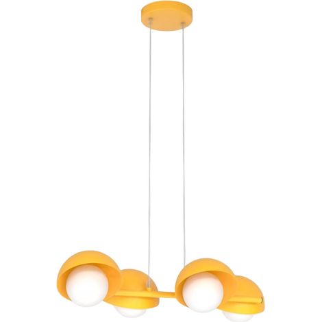 Lampadario sospeso moderno BOOM Emibig arancio/bianco vetro 4xG9 (1/5)