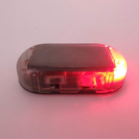 Allarme auto LED Luce solare Sistema fittizio di avvertimento di sicurezza Antifurto Flash Lampada lampeggiante Rossa