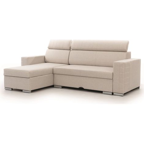 Ecksofa Schlafsofa Sofa CANTON in Stoff Liverpool Pearl Ottomane Links (1/5)