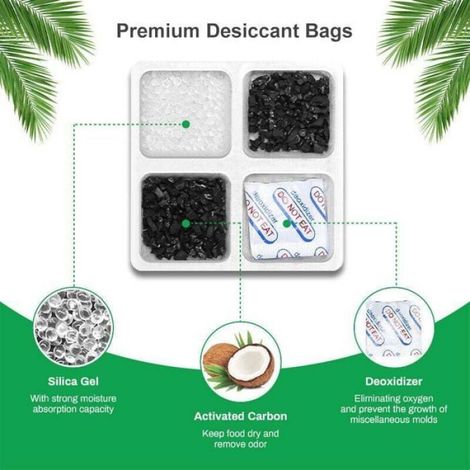 Sachets Déshydratants - Papier Absorbant Humidité - Pour Distributeur Automatique Croquettes Chat - 6 Pièces (1/4)