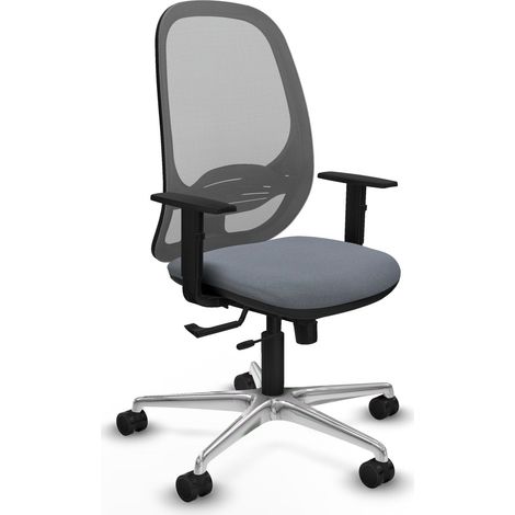 Silla de oficina piqueras y crespo Cilanco malla gris aluminio (1/2)