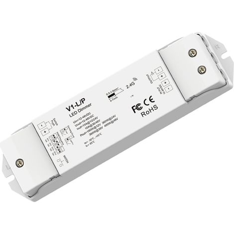 Controlador Monocolor 12-48V DC - 15A - RF 2.4G - PUSH