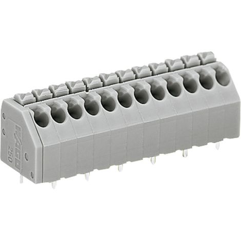 WAGO 250-202 Federkraftklemmblock 1.50 mm² Polzahl 2 Grau 1 St.