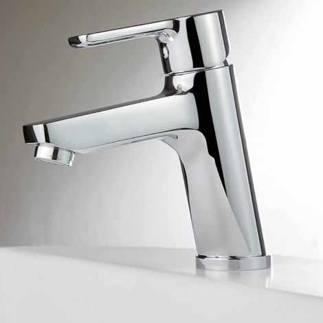 Miscelatore lavabo in acciaio cromato 4.5x16.3xH16.3 cm