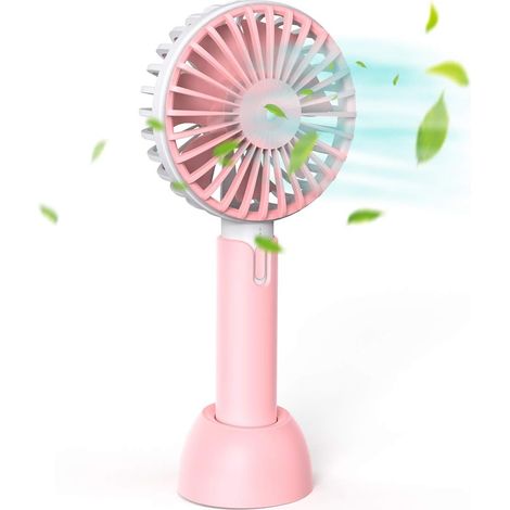 1 x ventilateur de poche Mini ventilateur portable 3 - 10H 3 vitesses USB ventilateur électrique avec 2600mahBatterie rechargeable ventilateur deBureau pourBureau / extérieur / sport / maison / voyage