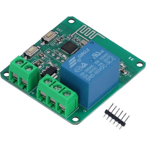 Relaismodul mit WLAN-Funkplatine, Fernbedienungsschalter, Zubehör, DC 5V 10A, ESP82661-Kanal