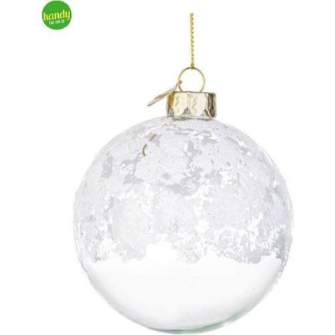 Sfera in Vetro Iced Bizzotto Trasparente Ø 80mm