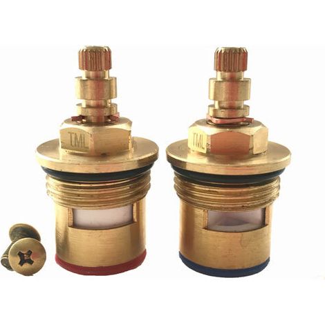 Cartouche de douche 3/4" 20 spline, valve mélangeuse 1/4 de tour pour contrôle de débit (1/5)