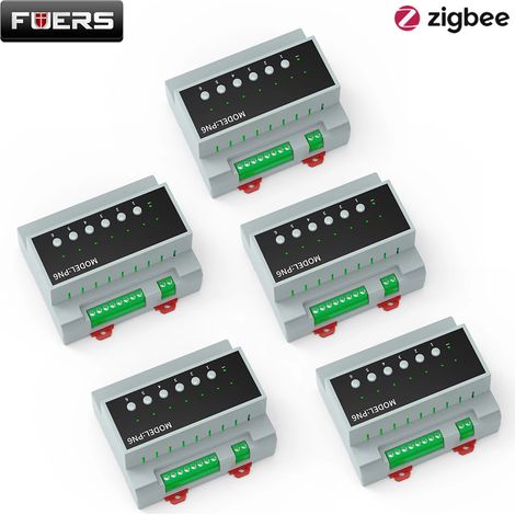(Version Zigbee, 5 modules) Modules de relais à 6 canaux pour la commande à distance des appareils électroménagers, compatibles avec Alexa et Google Home. (1/5)