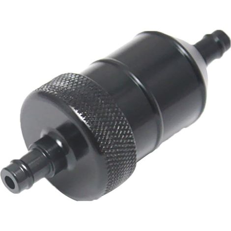 Fuel Gasoline Diesels Filter Aluminum Inline Universal Oil Filter Oil Cup 8mm Copper Filter Element Retrofit Motorcycle Accessories - Black (1/5)