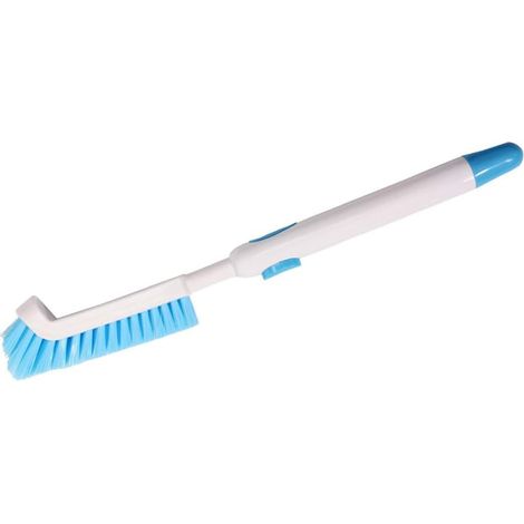 Brosse de nettoyage d'angle – Brosse de nettoyage d'angle d'évier en plastique avec manche extensible (1/5)
