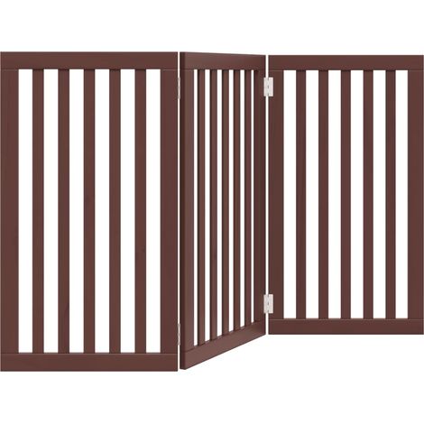 Barrière pour chien pliable 3 panneaux 150 cm bois de peuplier (1/5)