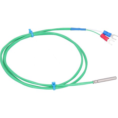 Sonde thermocouple de type K, silicone, câble ultra-souple pour la mesure de température 0-200℃, verte, 4x30mm (2 mètres) (1/5)