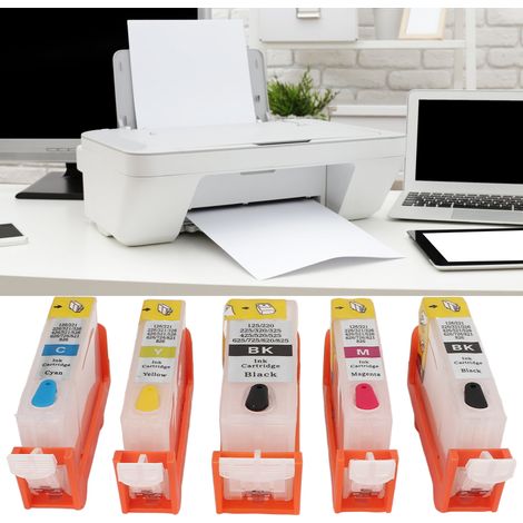 Cartouches d'encre de remplacement pour Canon 220-221 (cartouches de recharge 5 couleurs) (1/5)