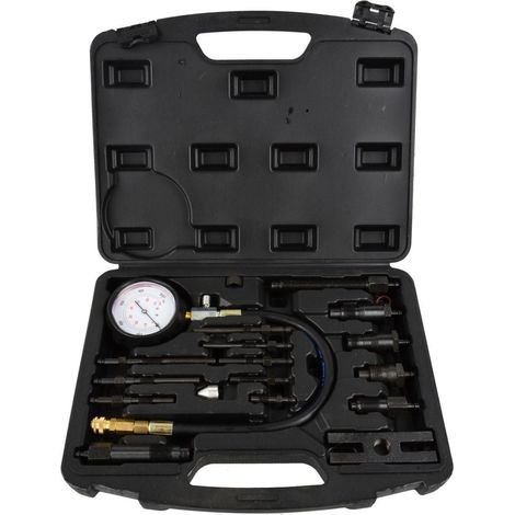 Testeur de pression de compression diesel avec 17 adaptateurs (5) (1/3)