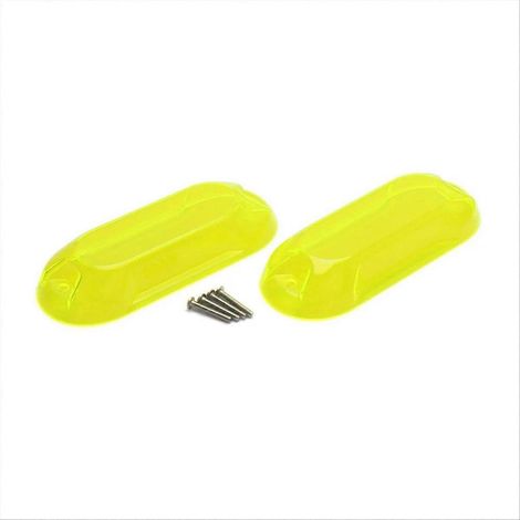 Grille de protection pour feu auxiliaire de moto jaune (1/5)