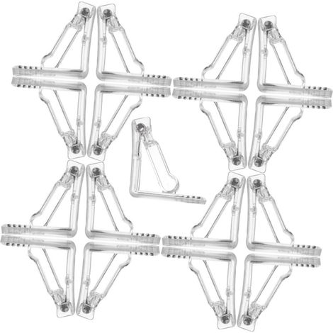 Bardusch-20pièces Lot de Pinces à Nappe Plastique pour Pique- Supports De Nappe à Ressort pour Grandes Tables Extérieures (1/5)