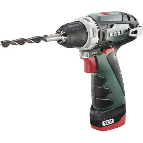 Trapano a batteria Metabo PowerMaxx BS con 2 batterie da 2,0 Ah + caricabatterie in scatola (1/4)